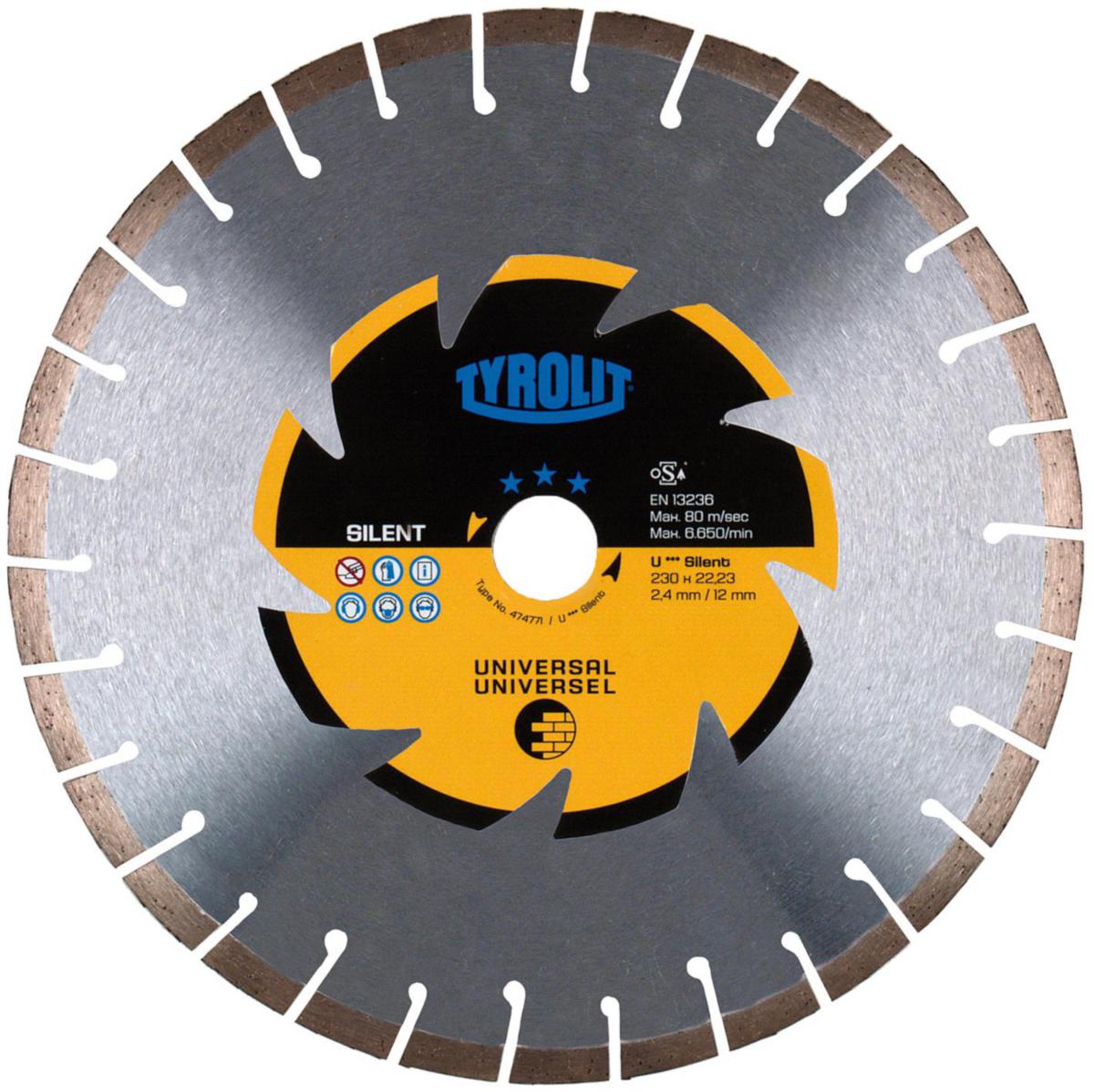 Diamantklinga Tyrolit Premium Universal Silent - DIAMANTKLINGA TYROLIT PREMIUM 230X2.4X22.2 UNIVERSAL SILENT