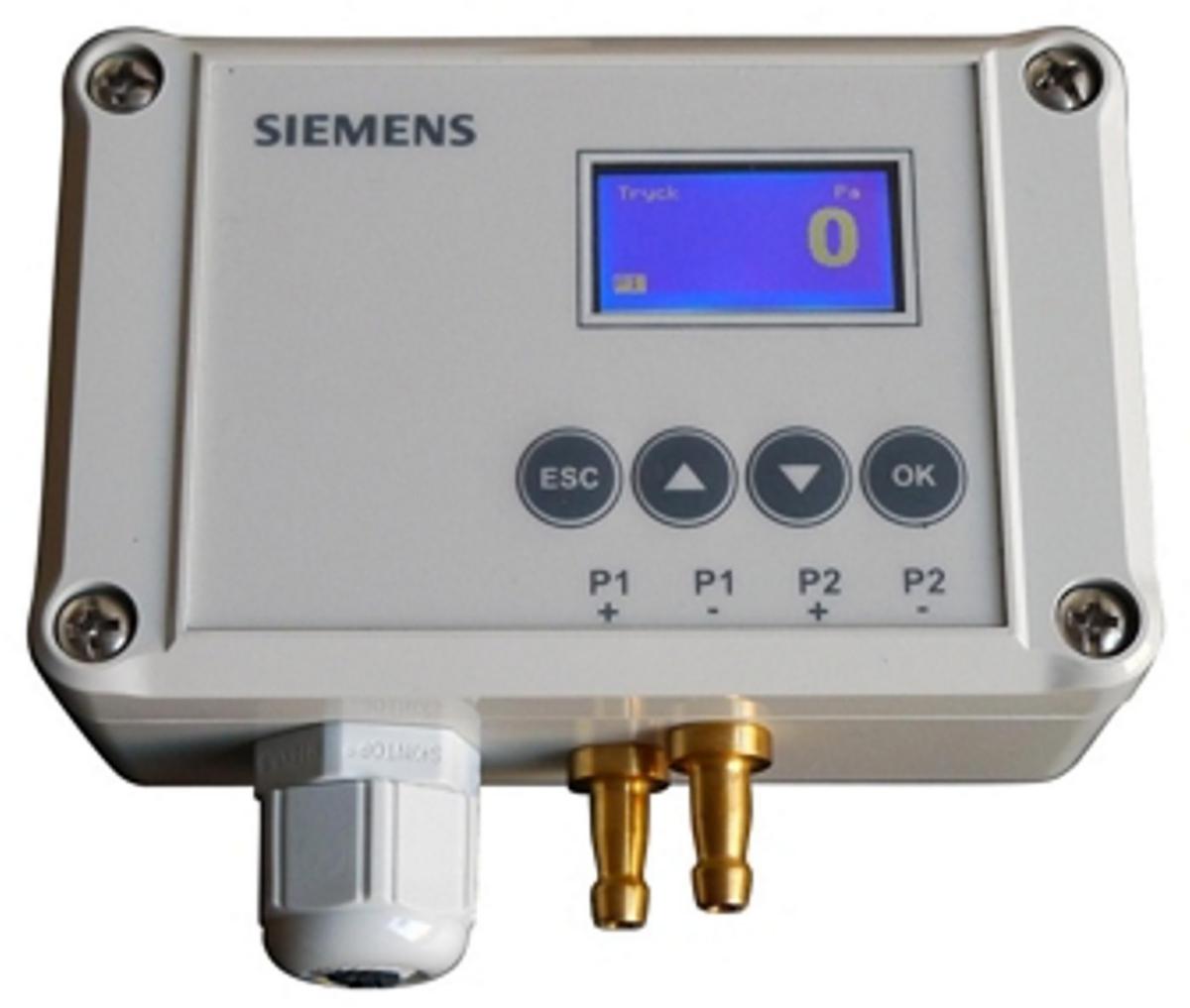 Givare QBM68.-D, Siemens - SIEMENS GIVARE QBM68.7070D TRYCK.LUFT. 2X0-7000PA.DISPLAY
