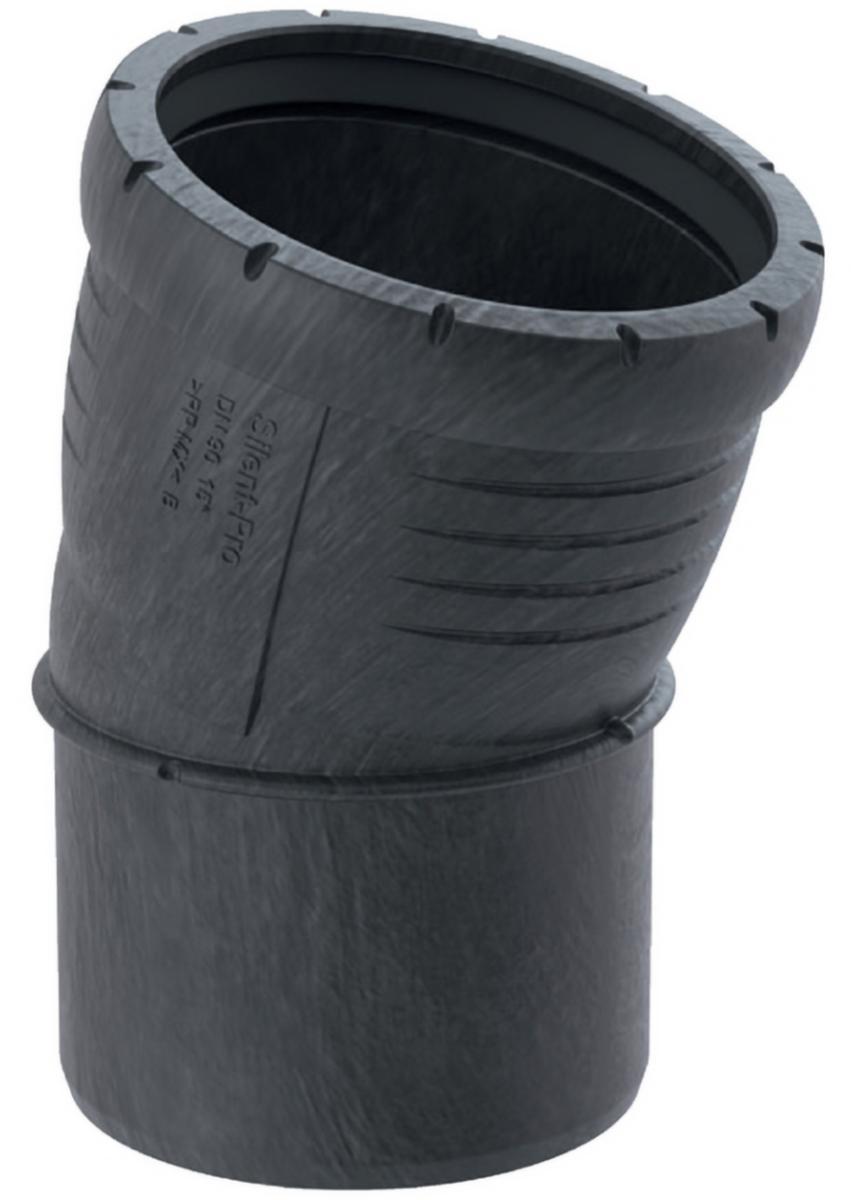 Böj med en muff 15°, PP, Silent Pro - BÖJ 15° 50MM SILENT PRO. GEBERIT