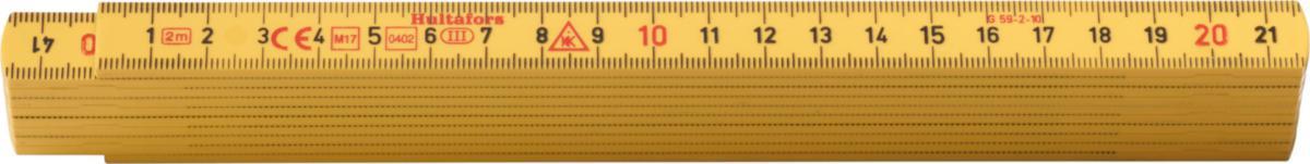 Måttstock Hultafors G59 plast - MÅTTSTOCK HULTAFORS PLAST G59-2M 10 DEL M/M