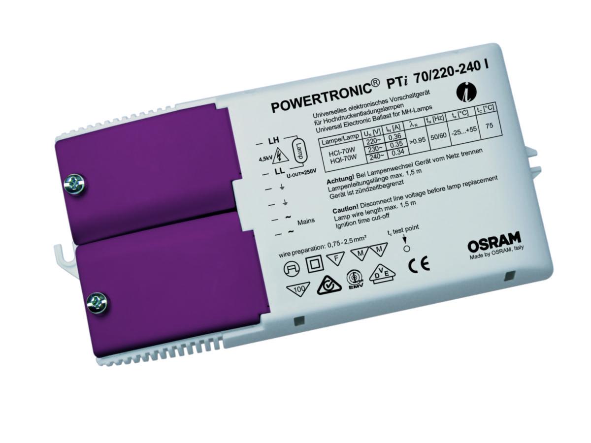 HF-don Quicktronic för metallhalogenlampor HCI och HQI - HF-DON FÖR METALLH 70W PTI 70/220-240 I