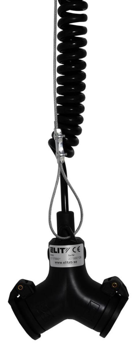 Hänguttag 2-vägs IP44 med spiralkabel - HÄNGUTTAG 2EL IP44 SPIRAL