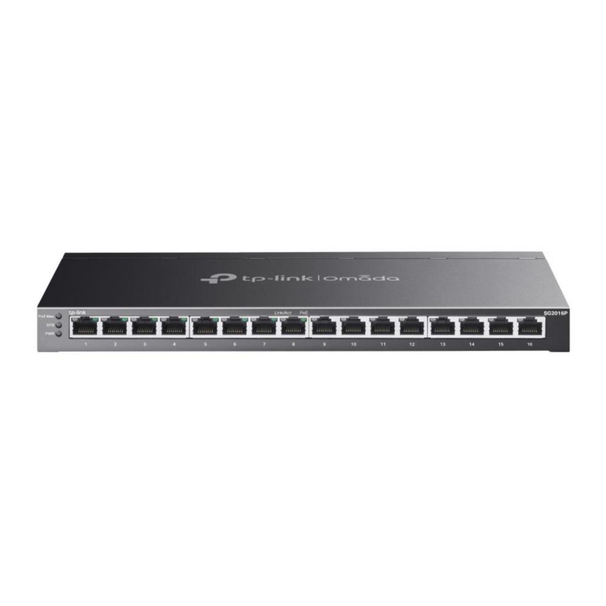 Omada Switch 16-Port Gigabit Smart Switch with 8-Port PoE+, SG2016P - SG2016P SG2016P