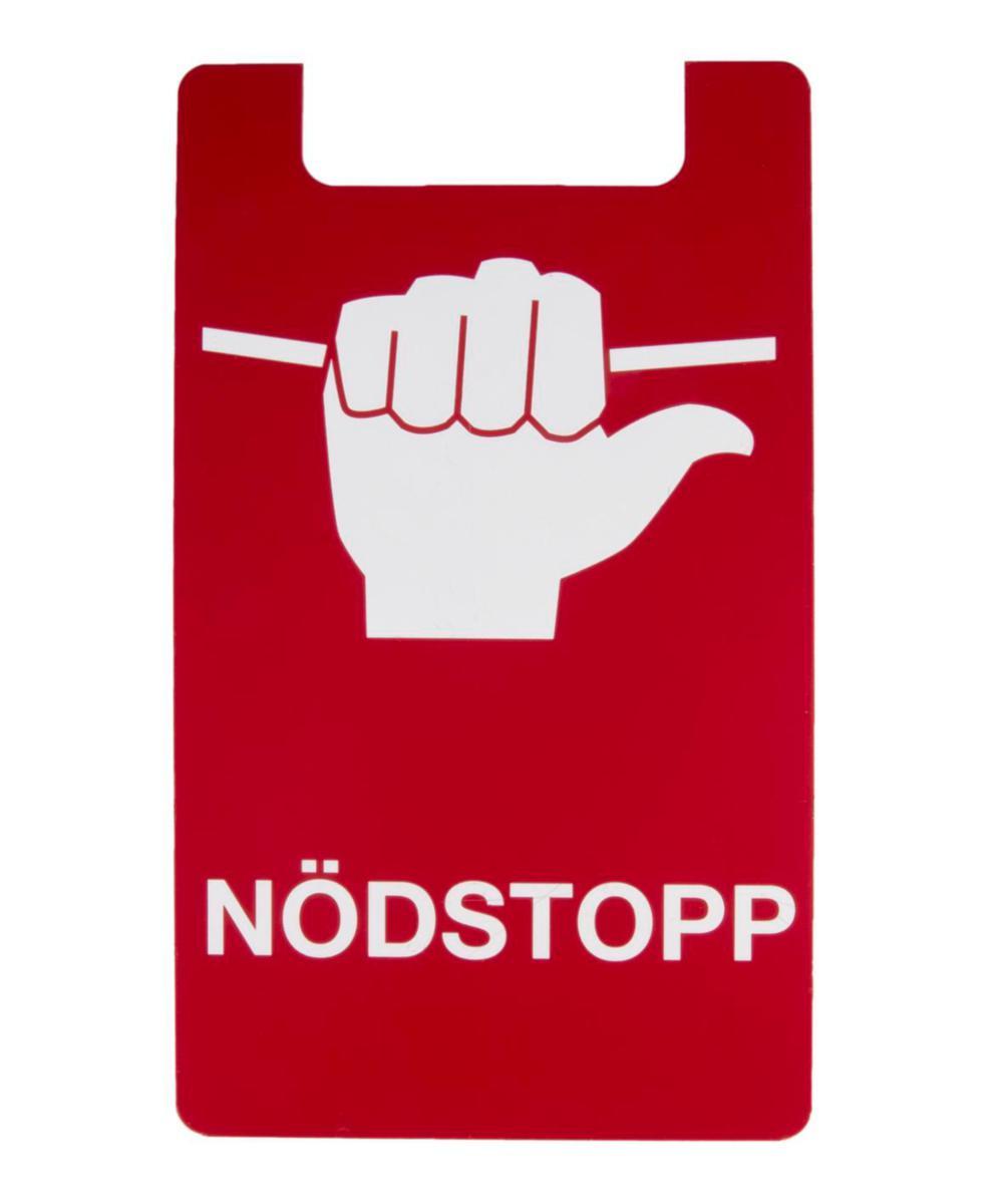 Skylt för Nödstopp, röd - SKYLT FÖR NÖDSTOPP RÖD 269.7000.000