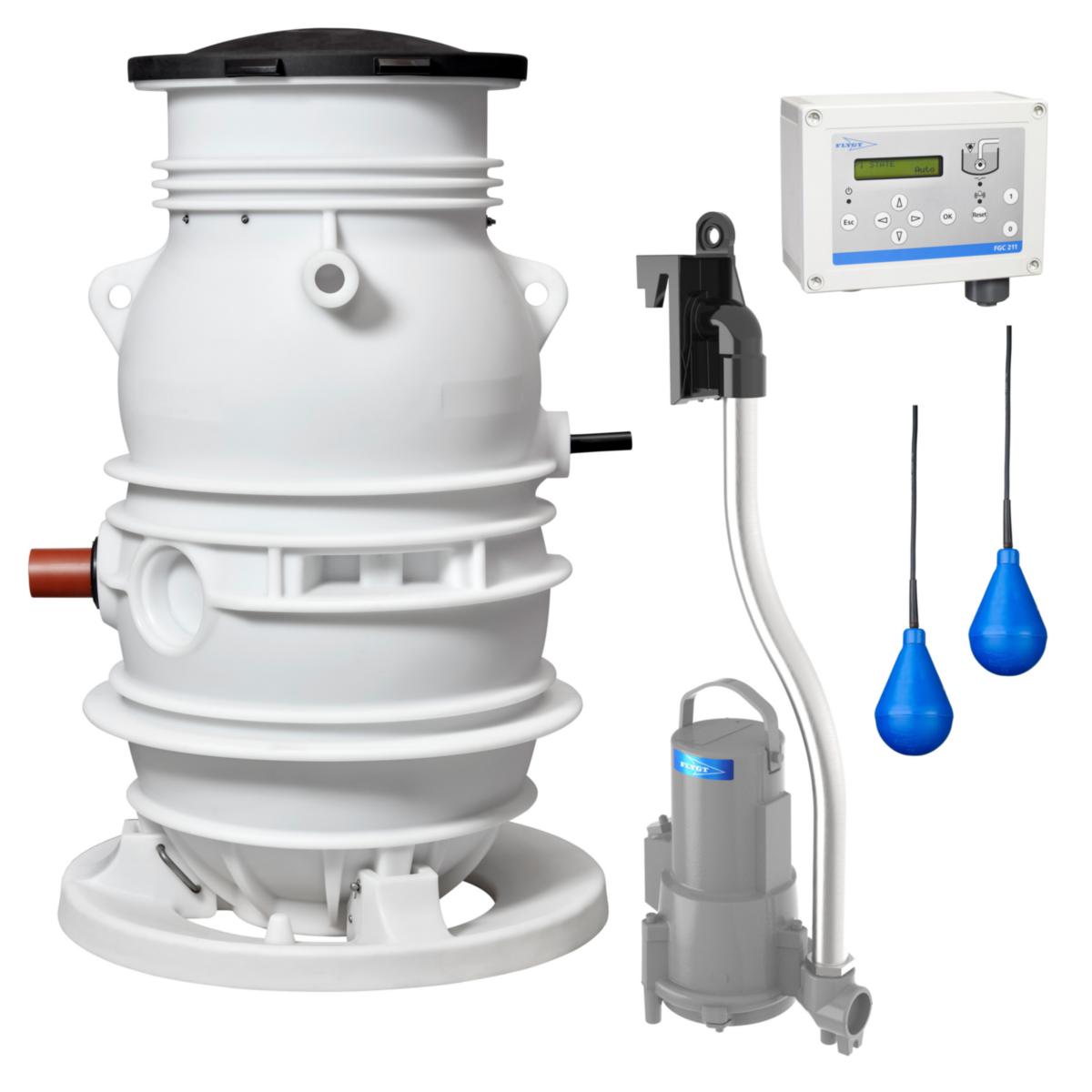 Avloppspumpstation Compit901 3-fas, Flygt - COMPIT 901H-EP-I /EL-M3069 1 PUMP/ M3069/ PE. 3-F