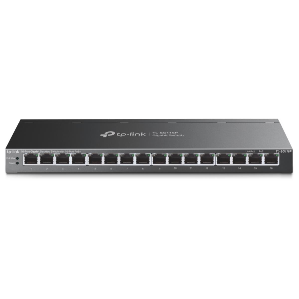 Switch 16-Port Gigabit Desktop PoE+, TL-SG116P - TL-SG116P TL-SG116P