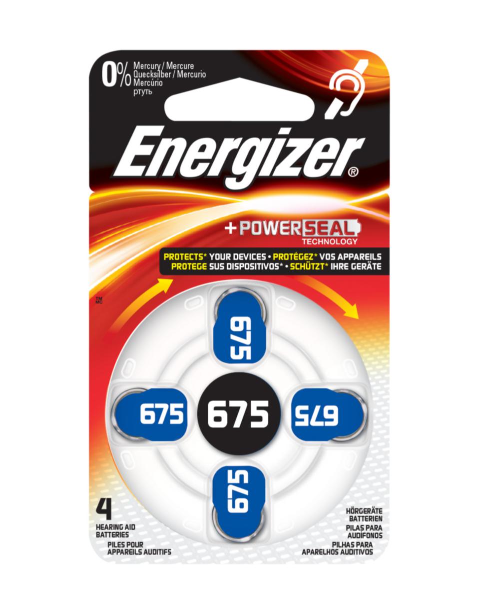 Knappcellsbatteri 675 DP4, för hörapparat - BATTERI ZINC AIR 675 1.4V DP4 
