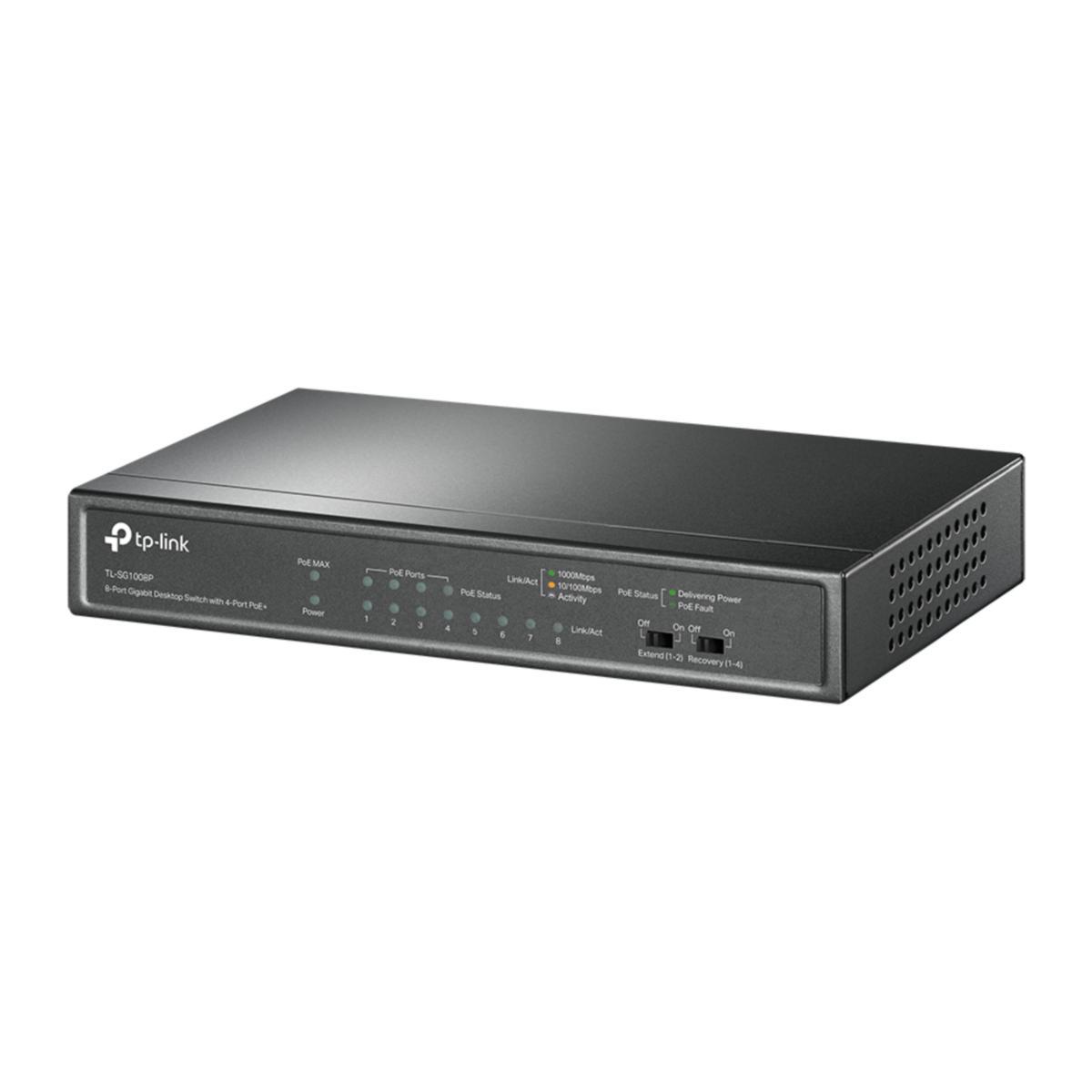 Switch 8-Port Gigabit Desktop 4-Port PoE, TL-SG1008P - TL-SG1008P TL-SG1008P