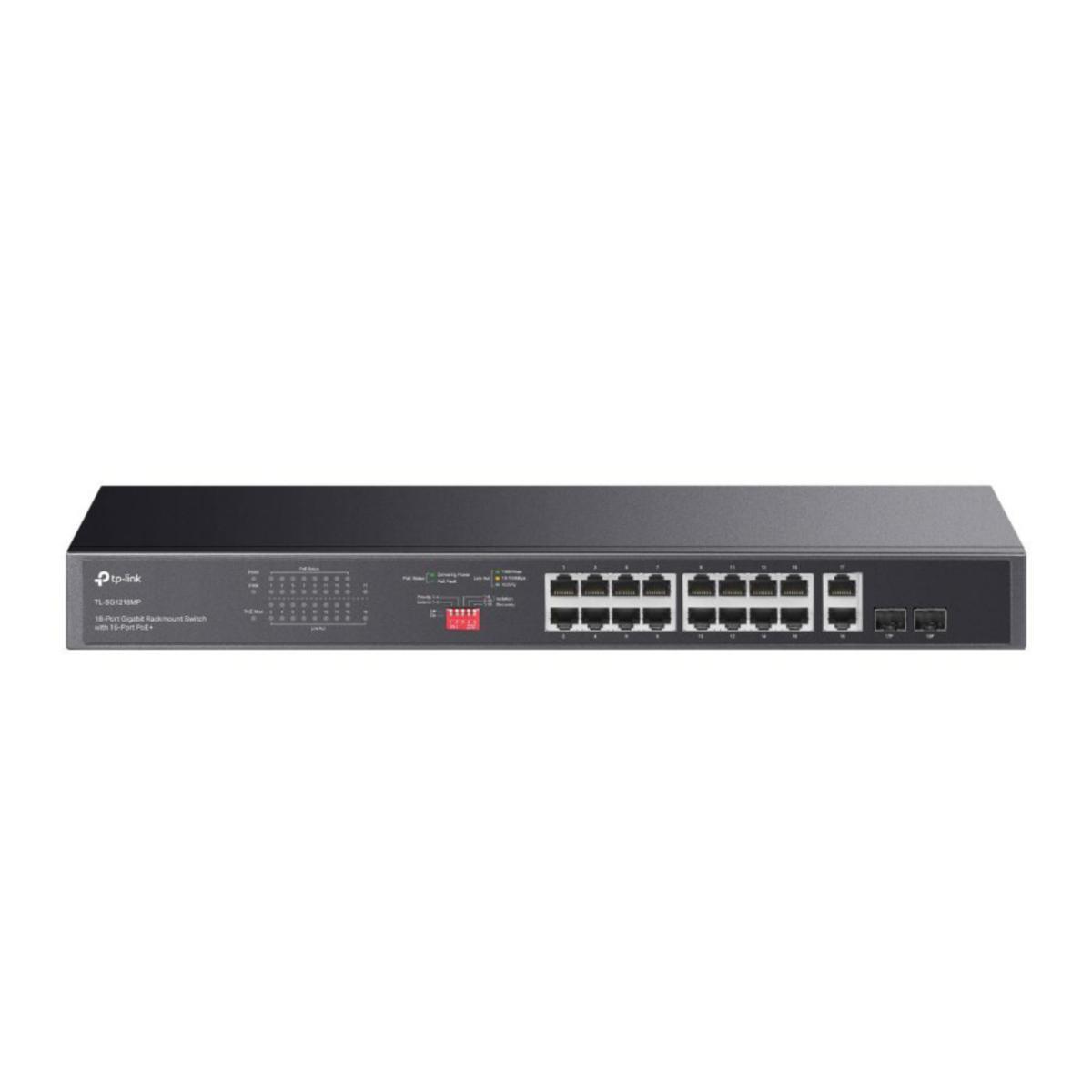 Switch 18-Port Gigabit Rackmountwith 16-Port PoE+, TL-SG1218MP - TL-SG1218MP TL-SG1218MP
