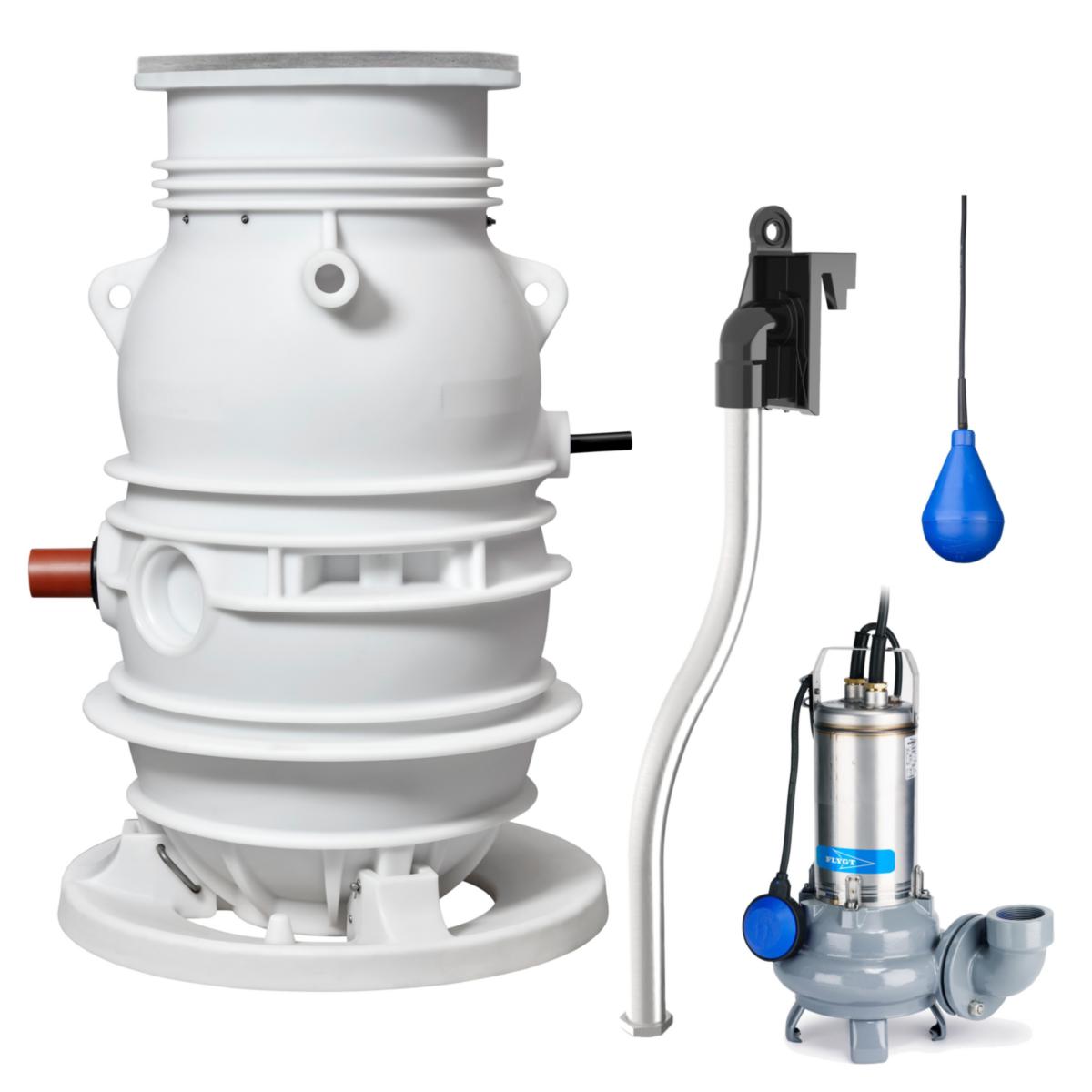 Avloppspumpstation Compit901 1-fas, Flygt - COMPIT 901H-EB-A/L-DLM 50-11 1 PUMP/ DLM 50-11 / BTG. 1-F