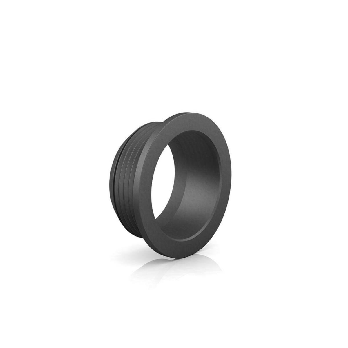 Gumminipplar i slätänden på 50 mm plaströr, Purus - 45/40 GUMMINIPPEL SVART