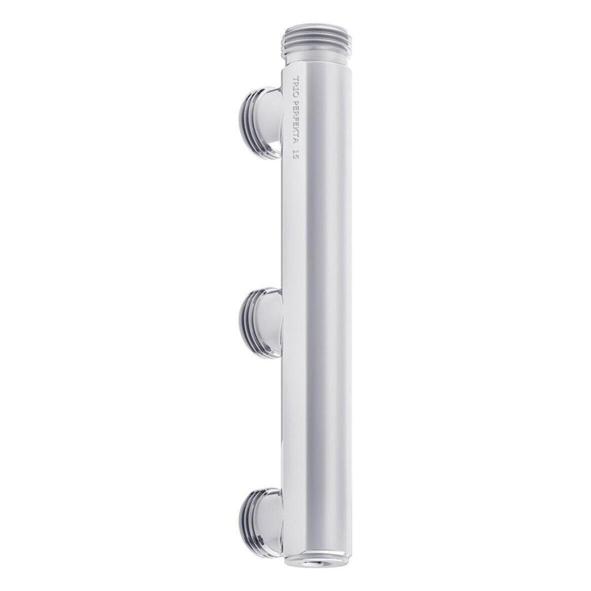 Fördelare 3 förkromad 60cc, Trio - TRIO FÖRDELARE 3-VÄGS 60C/C, G15/15/15, BF, KROM