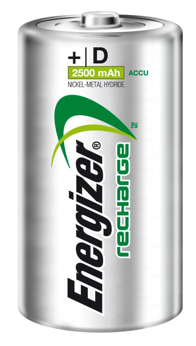 Batteri, laddningsbart, Energizer Recharge Power Plus, D - BATTERI LADDBART D/HR20 2P 2500 MAH ENERGIZER