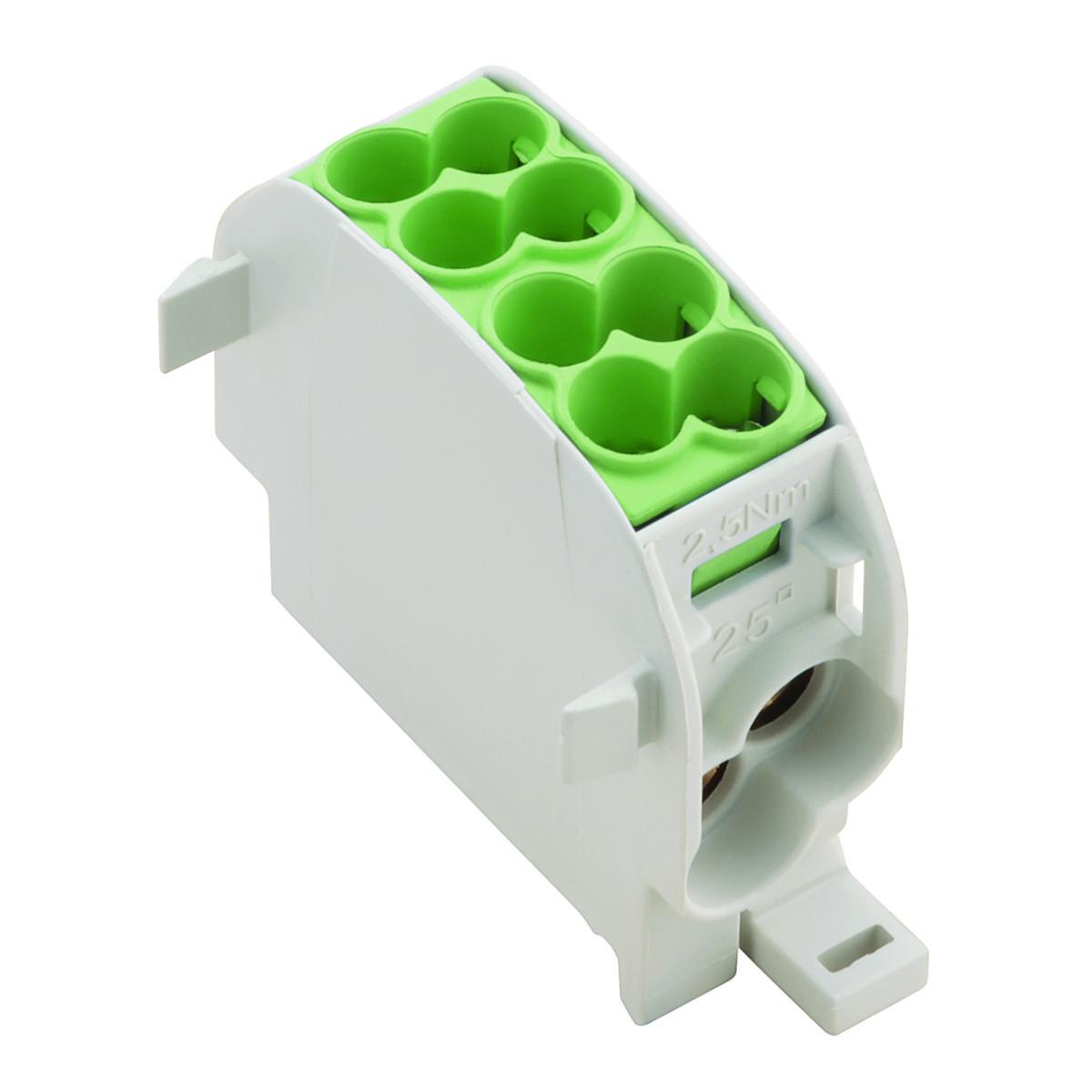 Fördelningsplint WPD X01-X03 - PLINT AL/CU 2X25/2X16 GRÖN WPD 101 2X25/2X16 GN