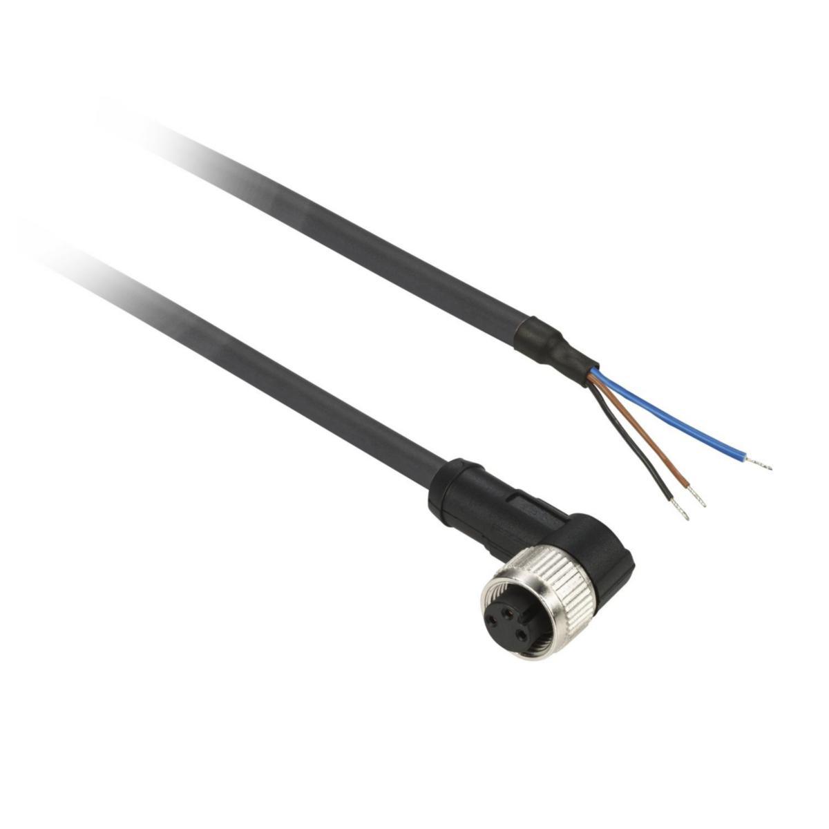 Kabel och kontaktdon PUR XZCP - KABEL-KONTAKTDON"S"M8 3-STIFT XZCP0666L5