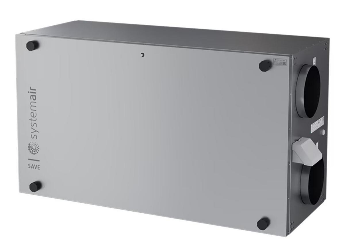 Värmeåtervinningsaggregat SAVE VSR 400, Ny modell, Systemair - AGGREGAT SAVE VSR 400 1670W SYSTEMAIR
