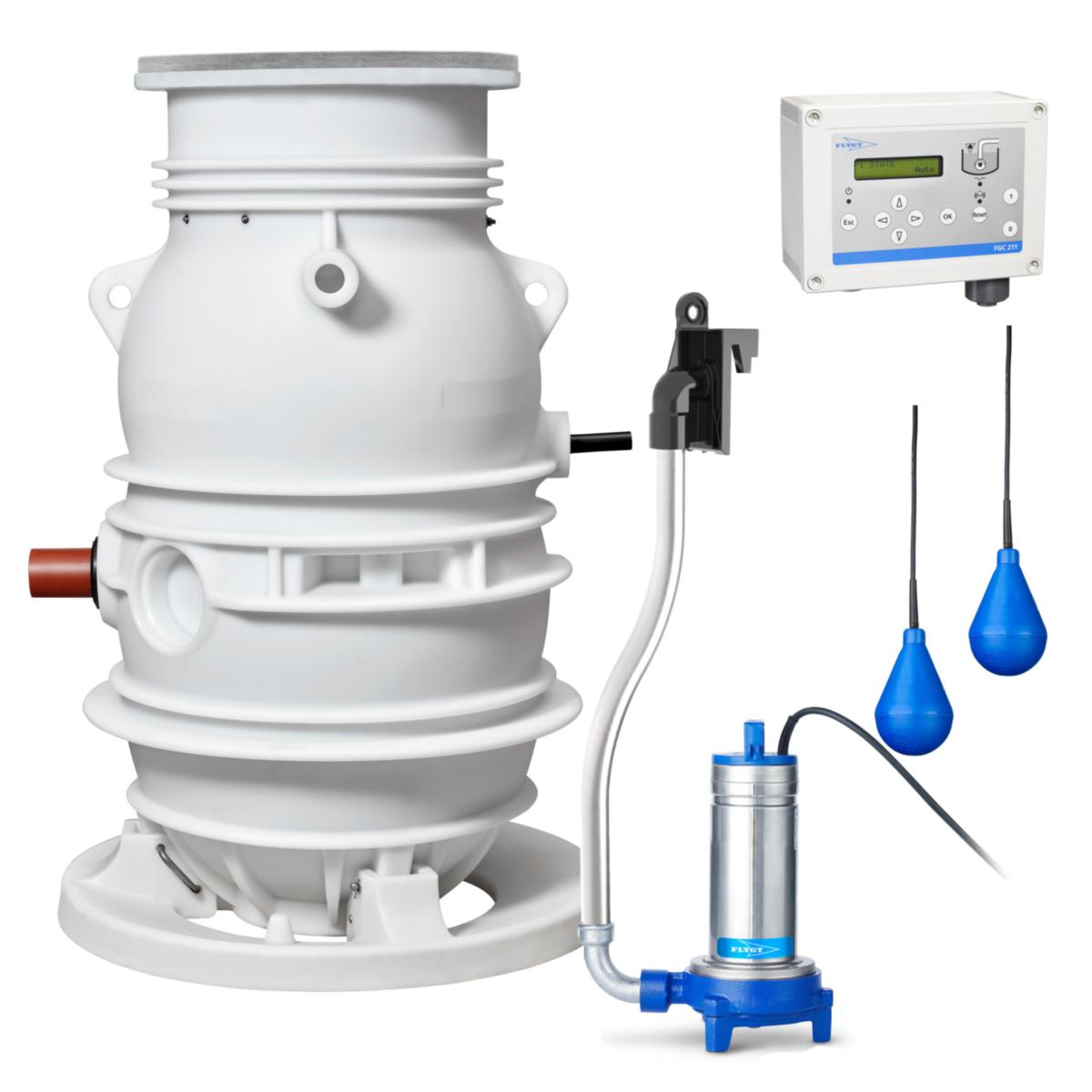 Avloppspumpstation Compit901 3-fas, Flygt - COMPIT 901H-EB-I/EL-DXG 25-11 1 PUMP/ DXG 25-11/ BTG. 3-F