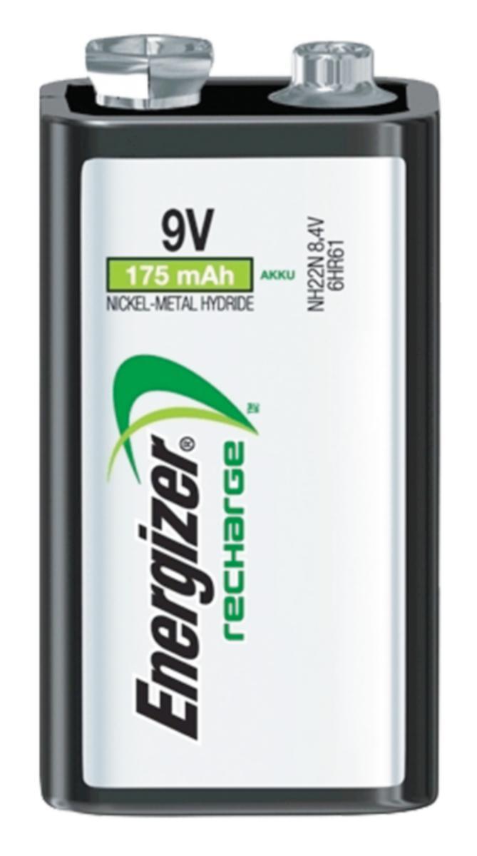 Batteri, laddningsbart, Energizer Recharge Power Plus, 9V - BATTERI LADDBART 9V/HR22 1P 175 MAH ENERGIZER