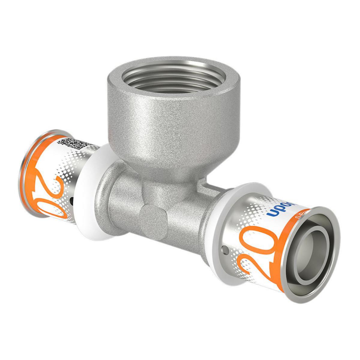T-rör, S-Press PLUS inv gäng, Uponor - UPONOR S-PRESS PLUS T-RÖR INV 20-RP3/4"FT-20