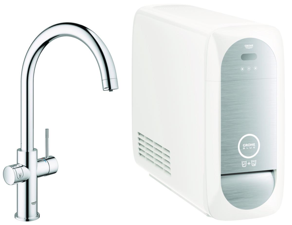 Köksblandare C-pip Blue Home Krom, Grohe - GROHE BLUE HOME ETTG KÖK C-PIP 31455001. KROM