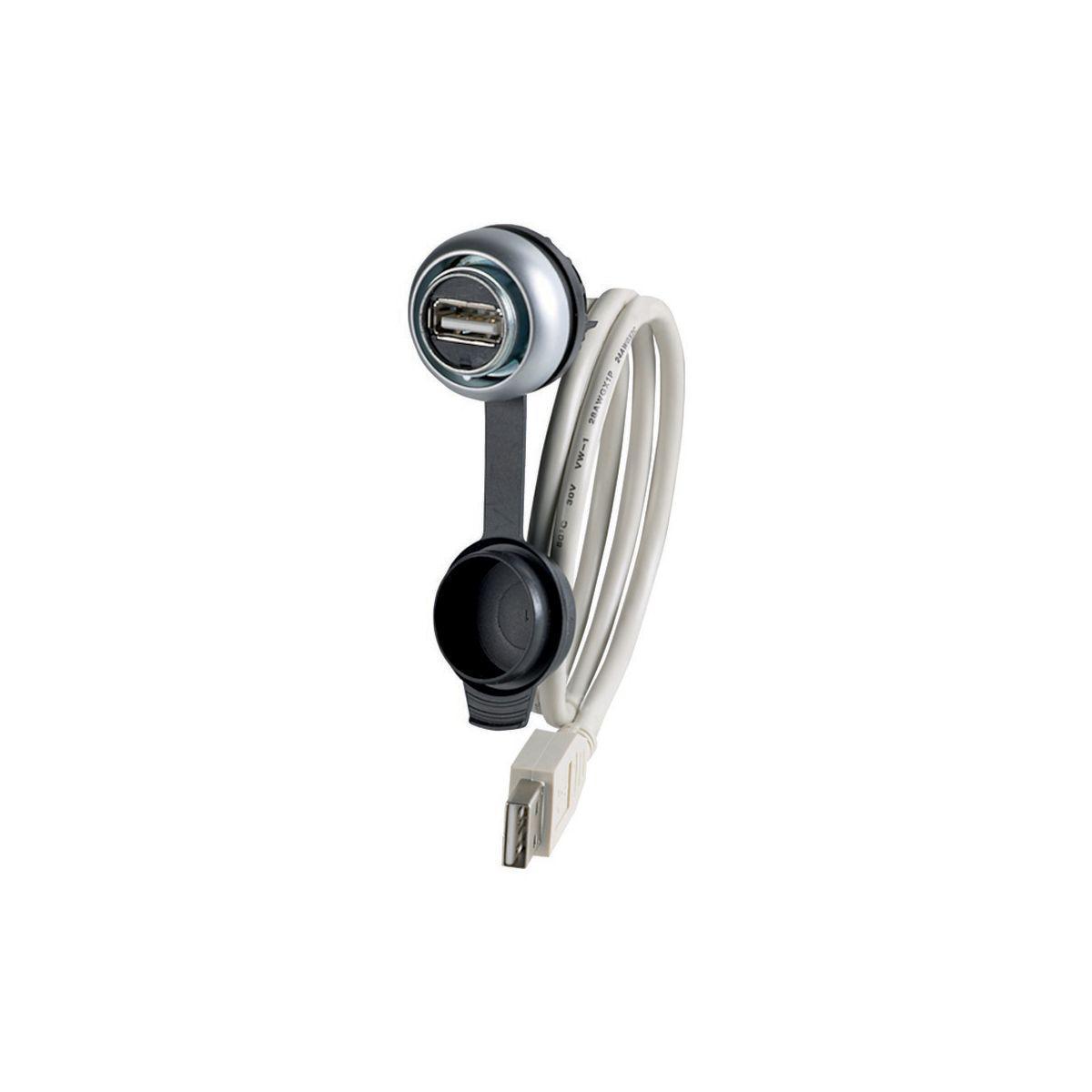 Chassikontakt USB 3.0, med kablage - DATAKONTAKT FÖR CHASSI USB 107412.M22-USB-SA