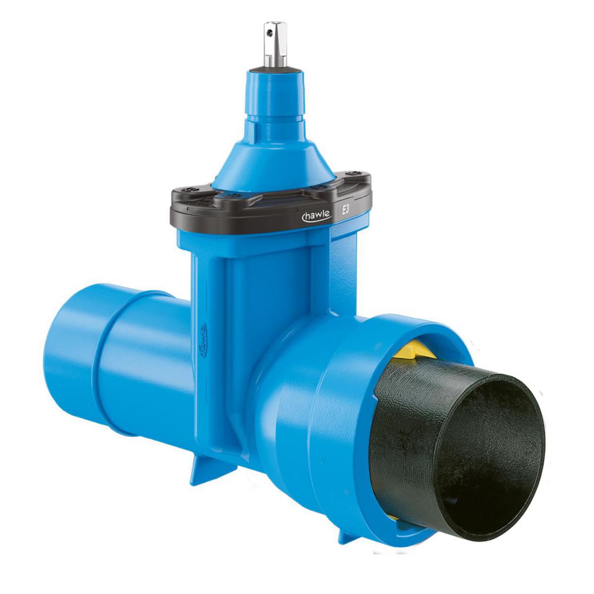 Slussventil Hawle 4027E3 - 100 KILSLIDVENTIL HAWLE 4027E3 VRS-MUFF/SPETSÄNDE