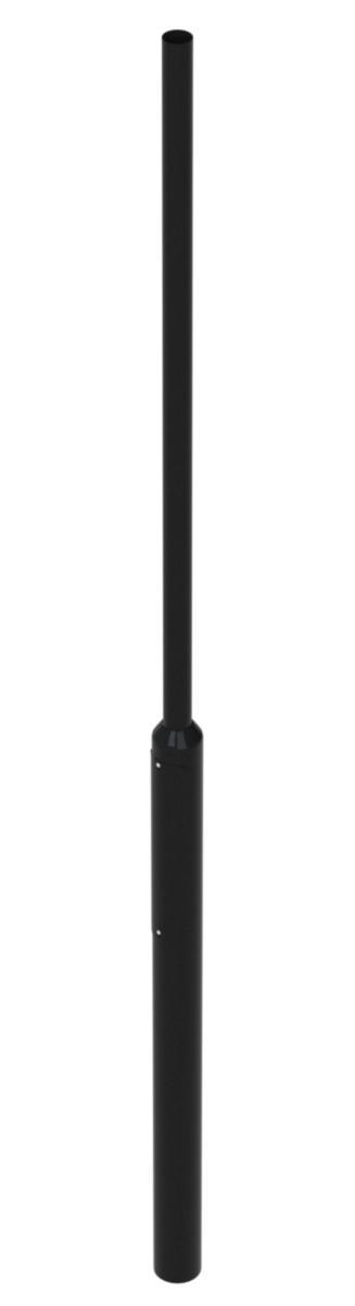 Parkstolpe pulverlackad, Moramast - STOLPE MMSH30 K PL9005 SVARTA RAL 9005