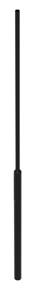 Parkstolpe RAL 9005 svart termoplastad, Moramast - STOLPE MMSH40 L TP9005 