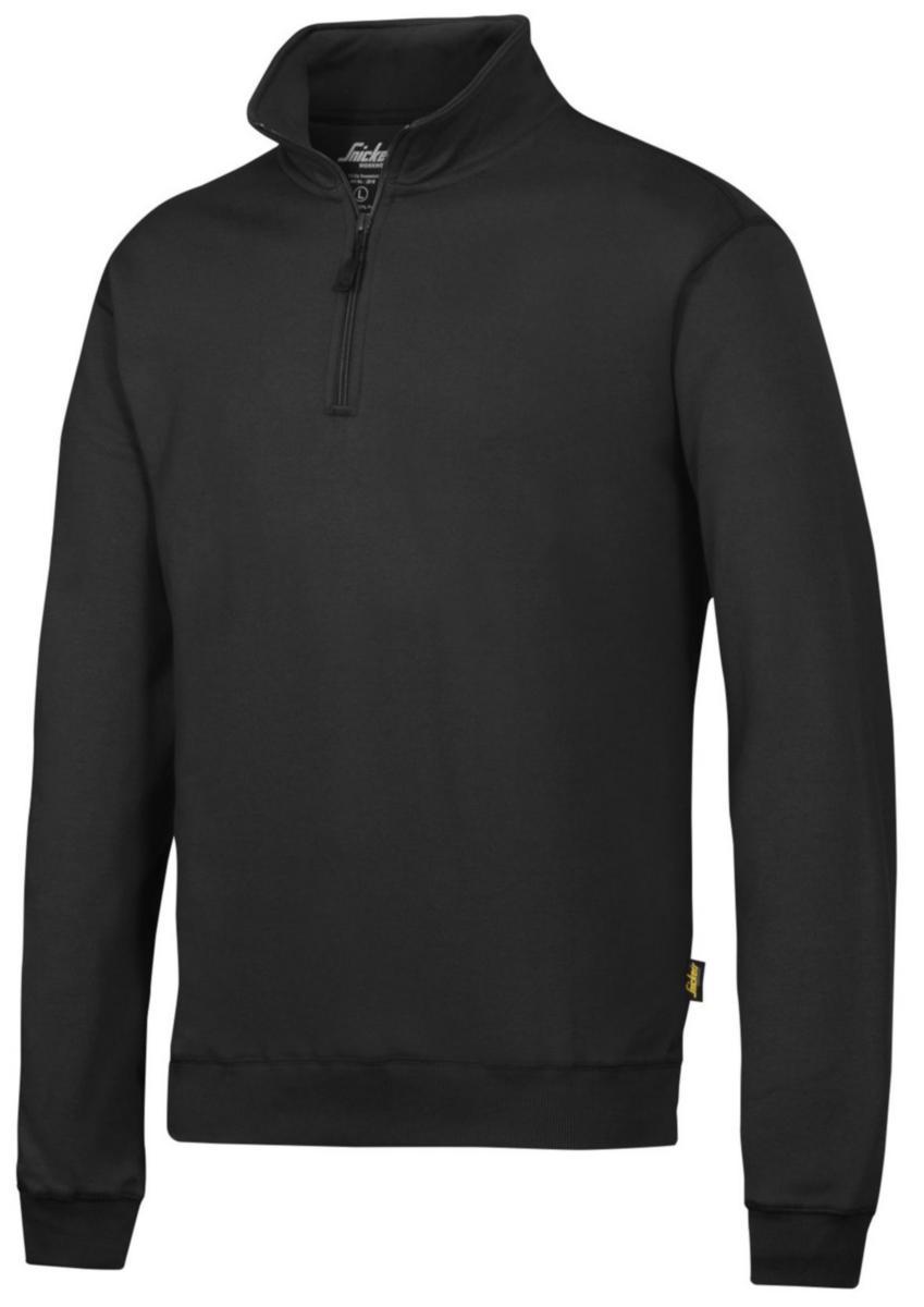 Sweatshirt Snickers 2818 - SWEATSHIRT SNICKERS 2818 SVART KORT DRAGKEDJA STL 3XL