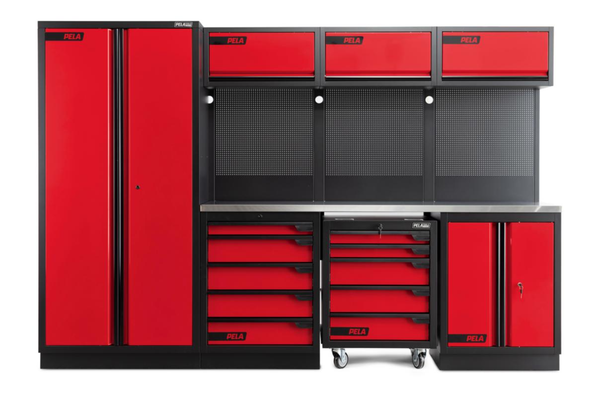 Garageinredning PELA 2.0 - GARAGEINREDNING PELA 2.0 RÖD/SVART