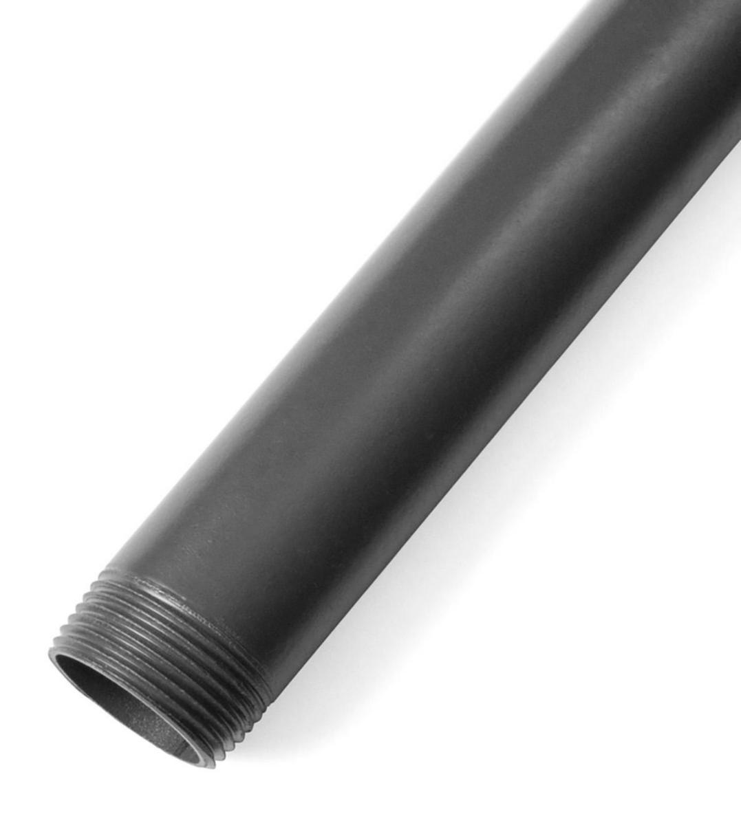 Stålrör, grå, gängade, 3 m - GÄNGRÖR DN25X3.2MM 3M GRÅ 33.7MM BLÄSTR VÅTMÅL RAL7012