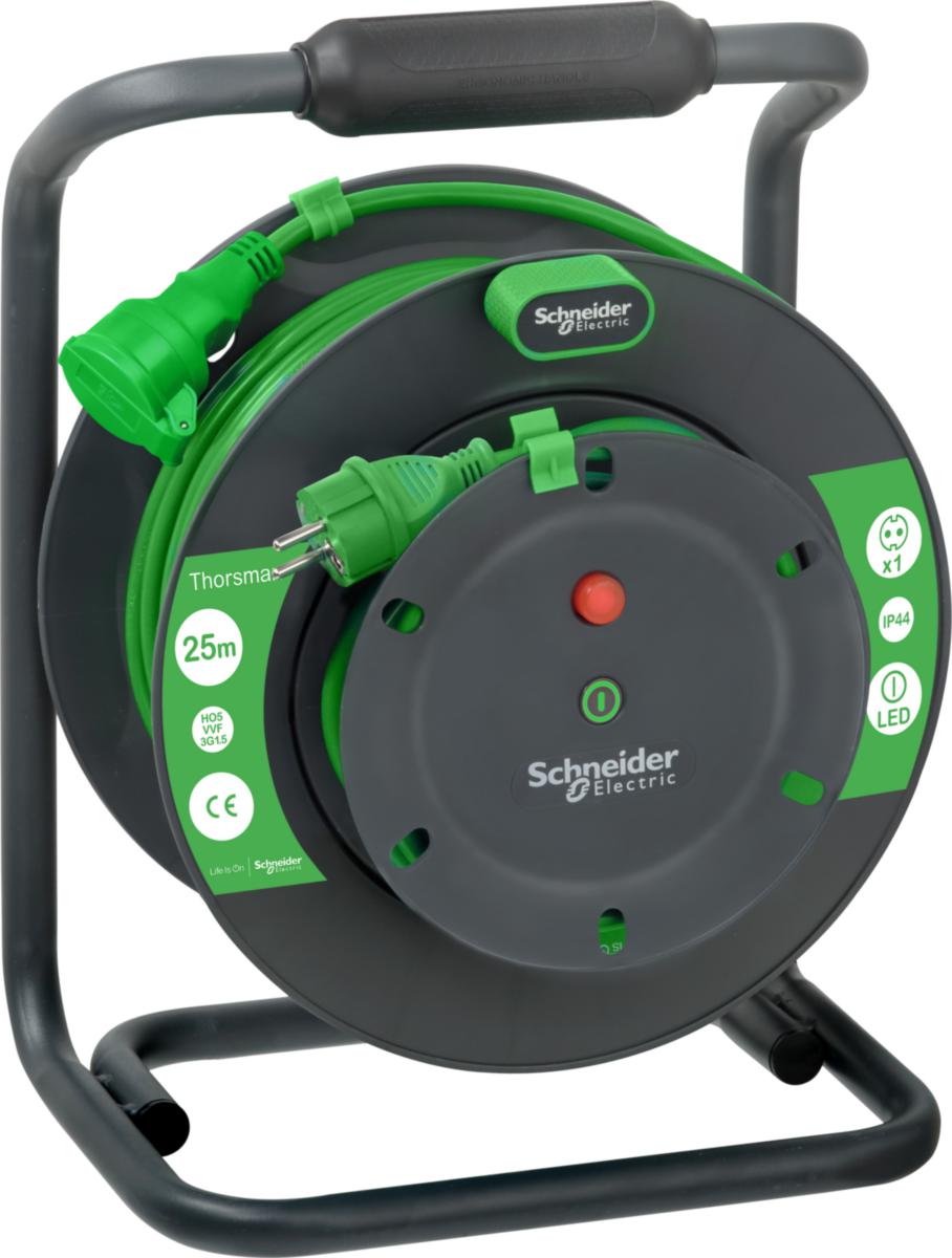 Kabelvinda Extended Omvänd 3G1.5 25 + 3m IP44, Schneider - KABELVINDA OMVÄND 25+3M IP44 3G1.5 H05VVF SCHNEIDER