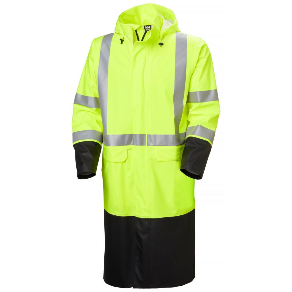 Regnrock Helly Hansen 70156 Addvis - REGNROCK HH 70156-369 GUL /GRÅ VARSEL KL3 STL M