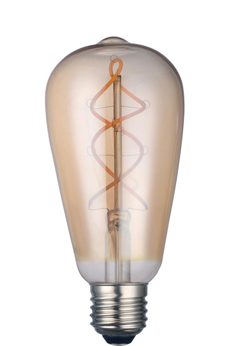 LED-lampa, Deco, oval edisonform, dimbar, guld, Gelia - LED-LAMPA DECO EDISON ST64 DIM E27 GOLD 4W