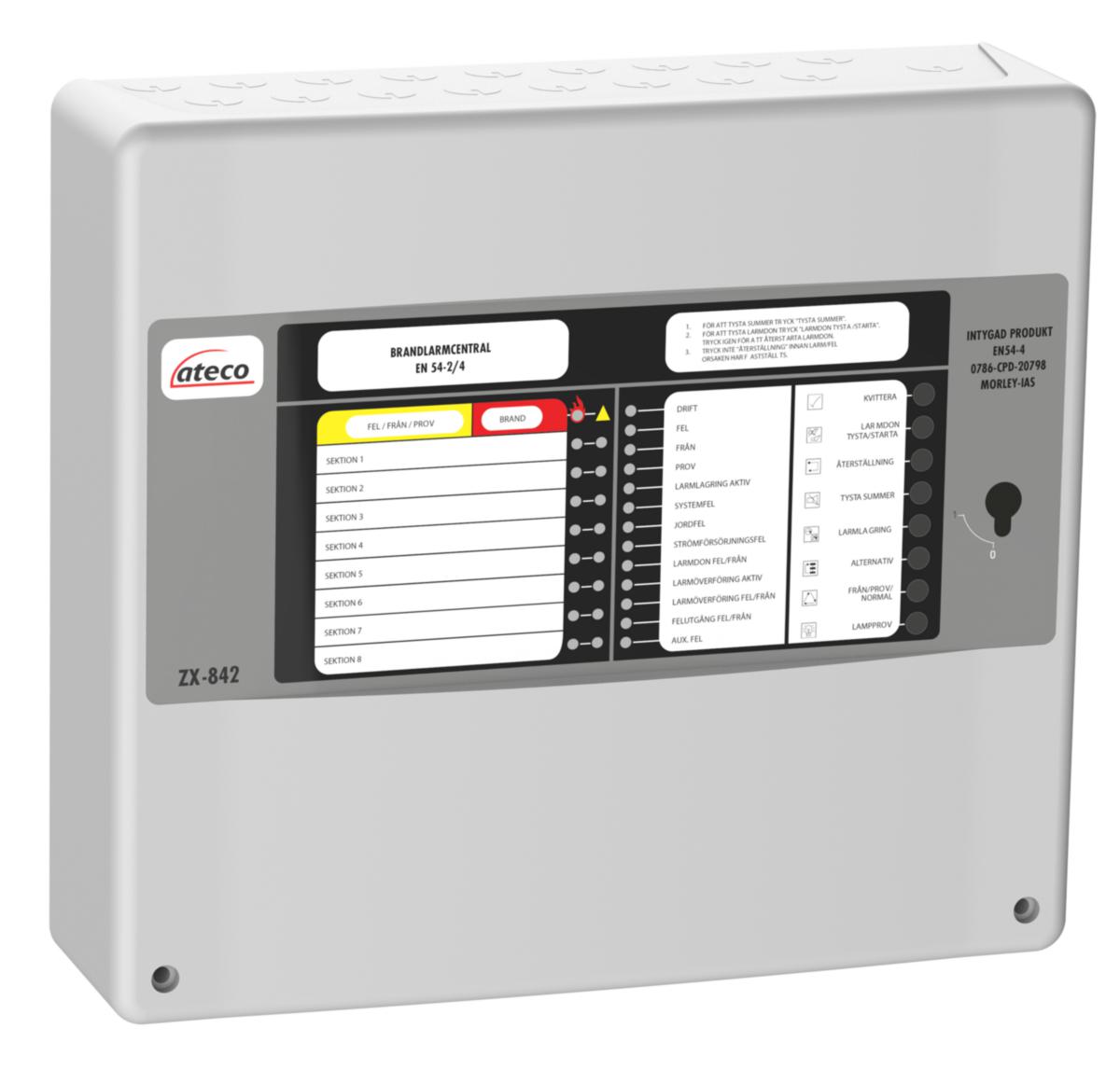 Brandlarmcentral ZX-842 - BRANDLARMCENTRAL ZX-842-8