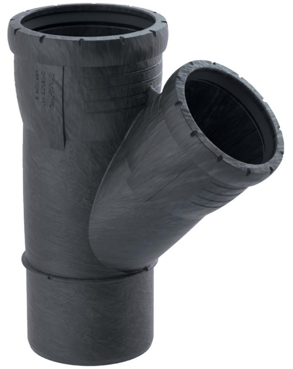 Grenrör med två muffar 45°, PP, Silent Pro - GRENRÖR 45°. 160X110MM SILENT PRO. GEBERIT