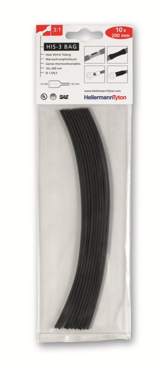 Krympslang HIS-3 1.5 - KRYMPSLANG HIS-3 BAG 1,5/0,5 SVART (frp=10)
