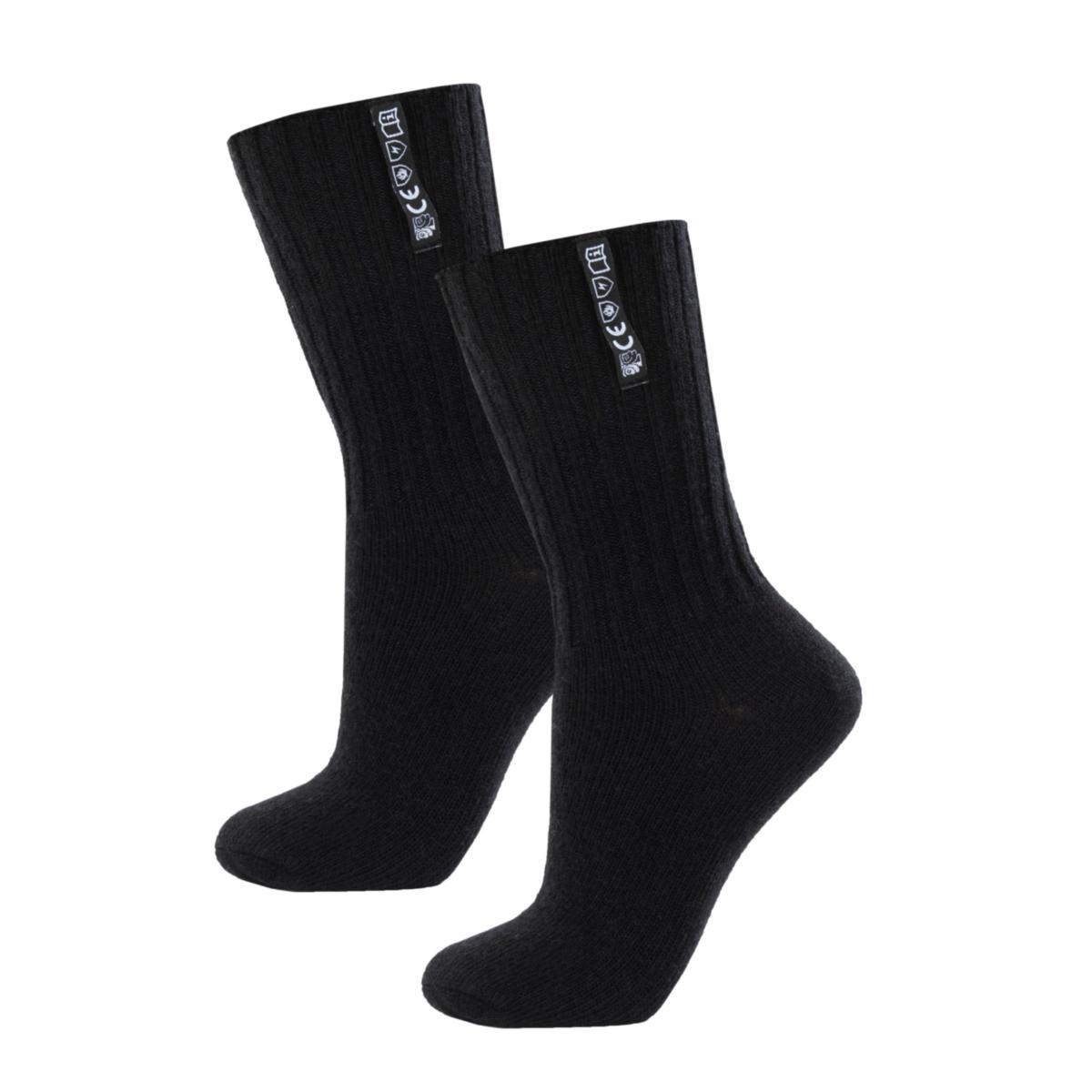Ullsocka tunn Janus Pro® 7501 - STRUMPA JANUS 7501 FLAM SVART TUNN FLAM STL 40-47