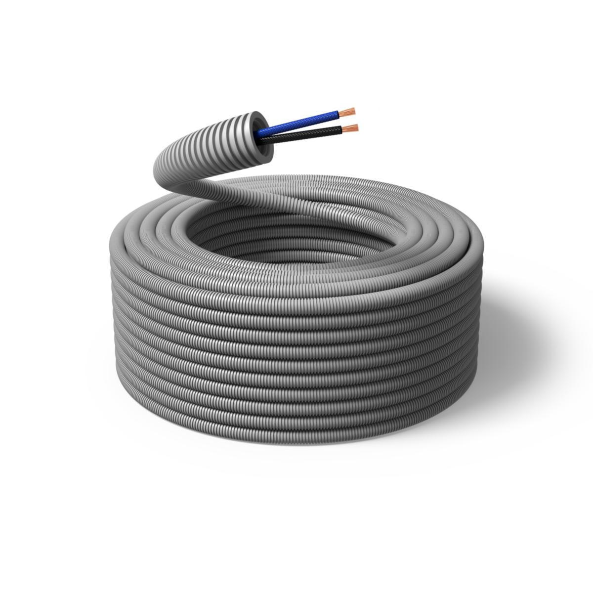Flexrör i Ring, Starkströmskabel, halogenfri, PM Flex - FLEXRÖR 16 2X1,5 RHH (100) RING PM 100M