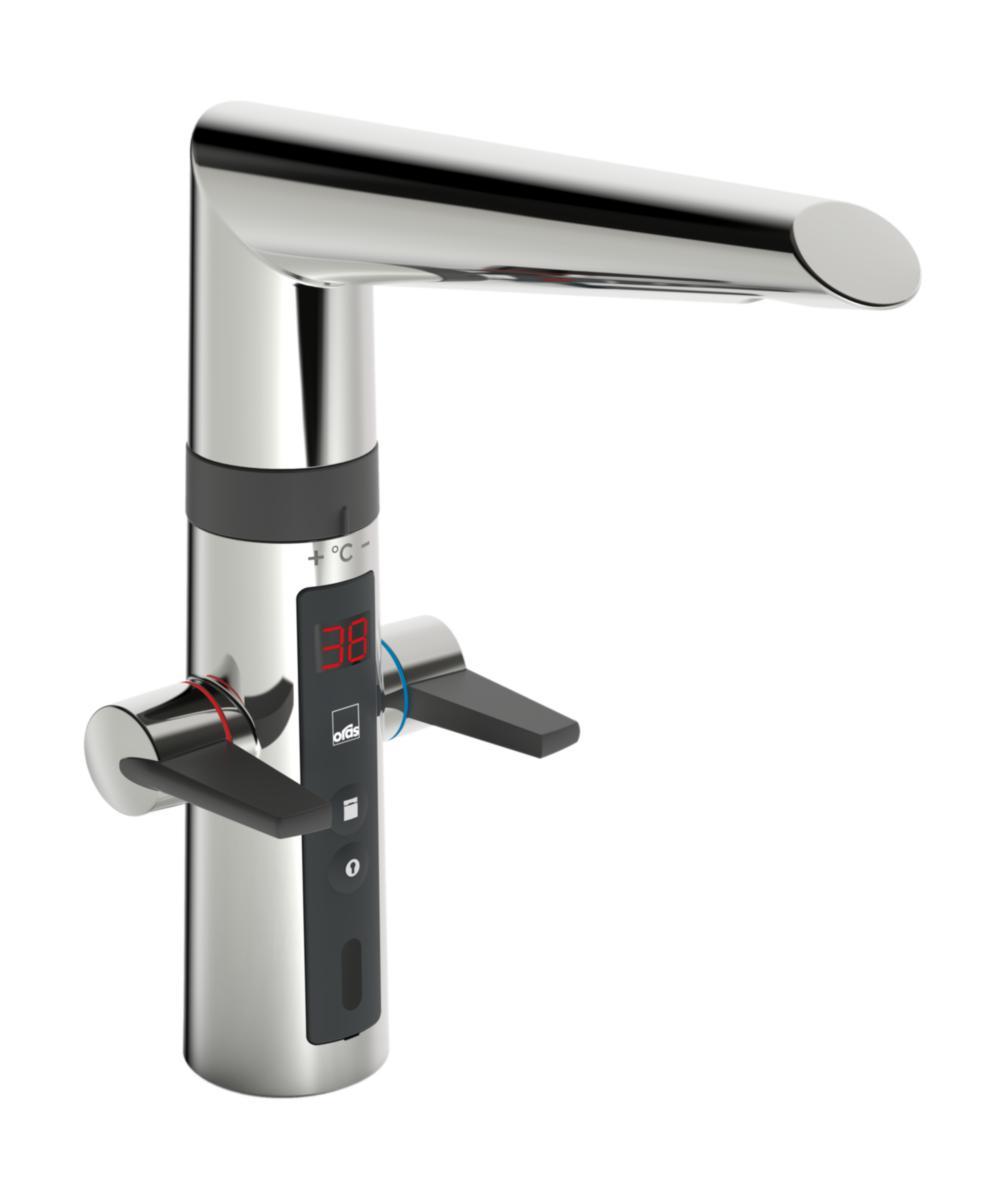 Köksblandare Optima 230V beröringsfri, Oras - ORAS OPTIMA DB-BL SENSOR, AVST TEMPDISPL,SENS, EL. AVST.2727F