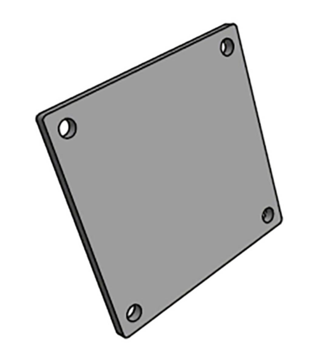 Fotplatta med hål till profilrör - FOTPLATTA 250X250X12 MM 18 MM 1.4301