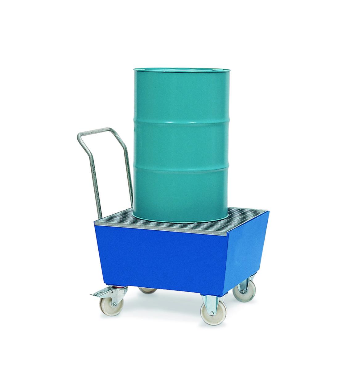 Fatvagn plåt - FATVAGN FSR1 PLÅT 230L BLÅ FÖR 1X200L