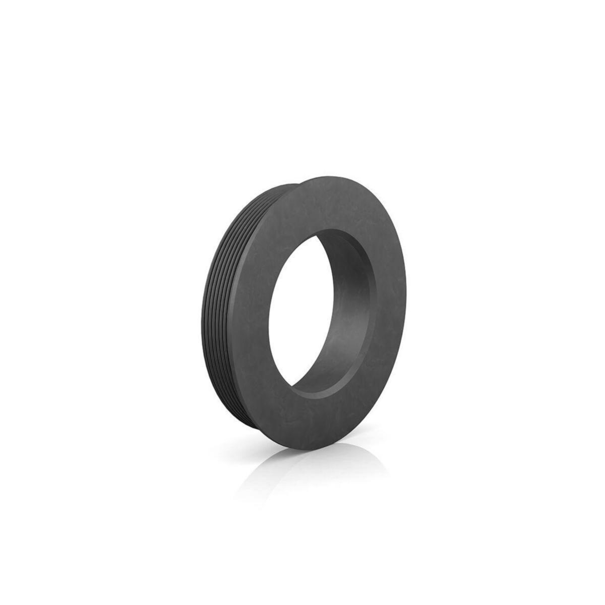 Gumminipplar för plaströr, svarta 83/75, Purus - 83/75 GUMMINIPPEL SVART