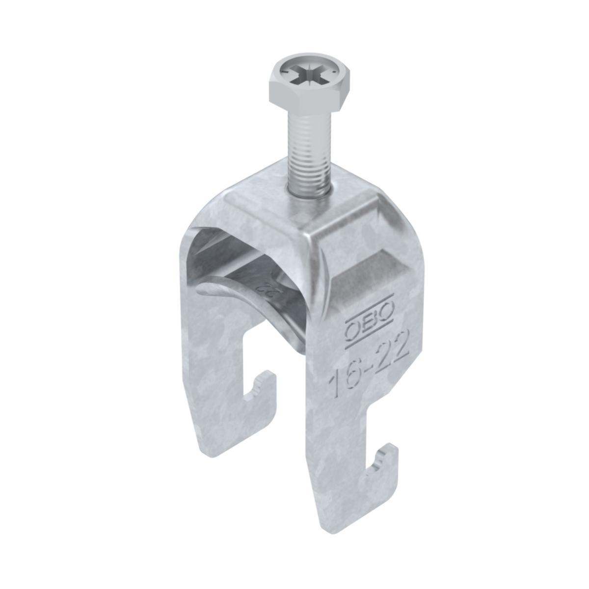 Kabelhållare VFZ enkel med metallmellanlägg U-profil - KABELHÅLLARE 16-22MM VFZ M U1 BS-U1-M-22 FT