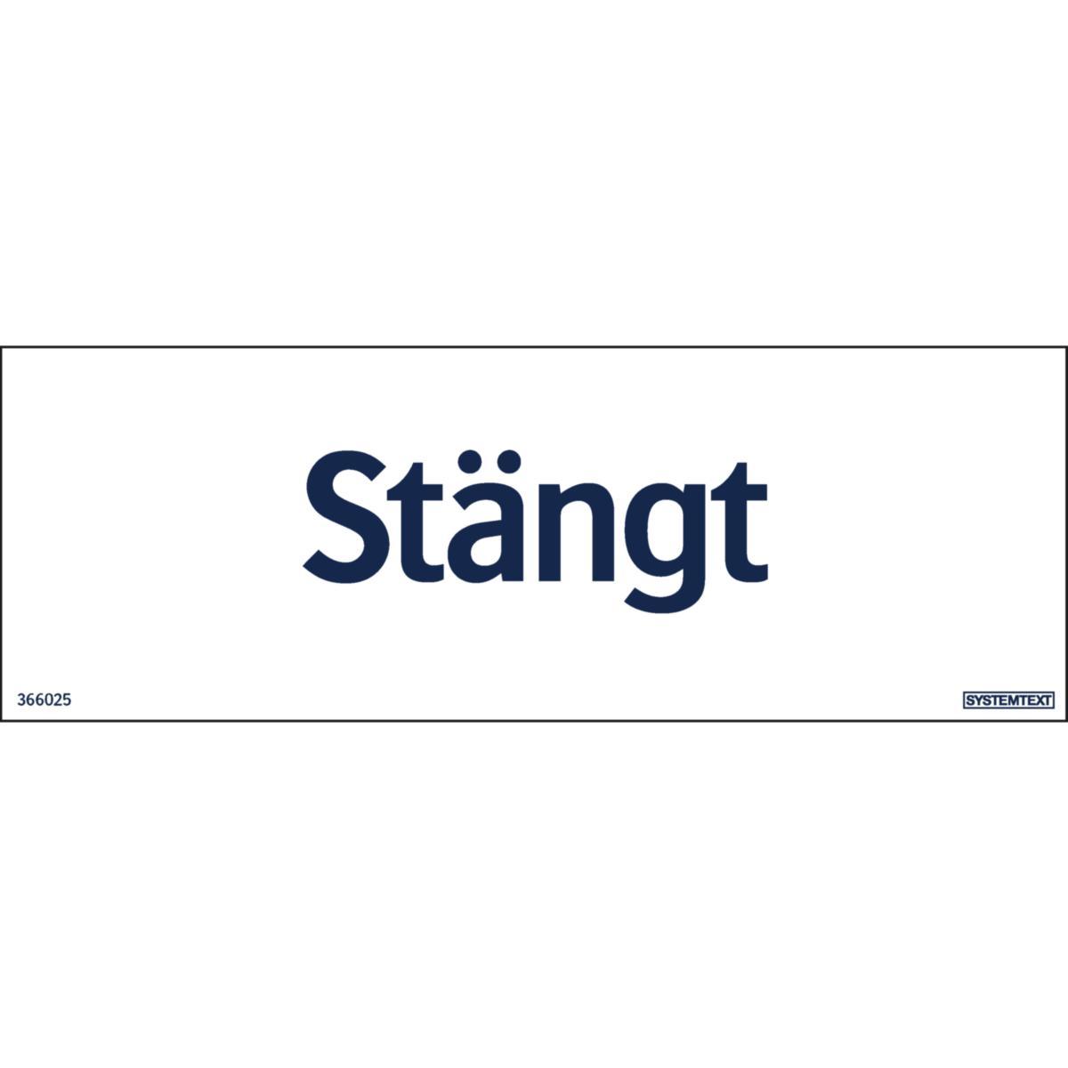 Trivsel- och ordningsskyltar - SKYLT "STÄNGT" 210X74 MM HÅRDP 210X74 MM HÅRDPLAST
