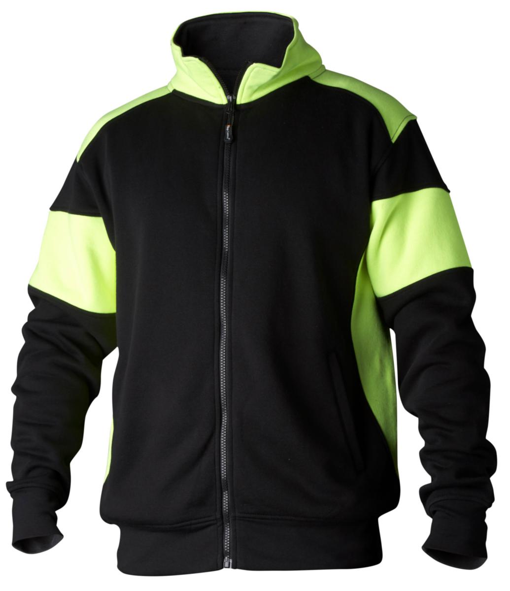 Sweatshirtjacka Top Swede zip 223 - SWEATSHIRT TOPSWEDE 223117 HEL ZIP SVART/GUL S