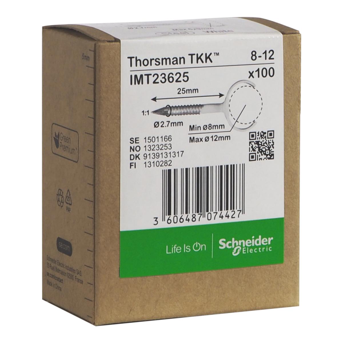 Skruvklammer TKK, med stålskruv - Metallklam TKK 8-12, 2.7x25mm