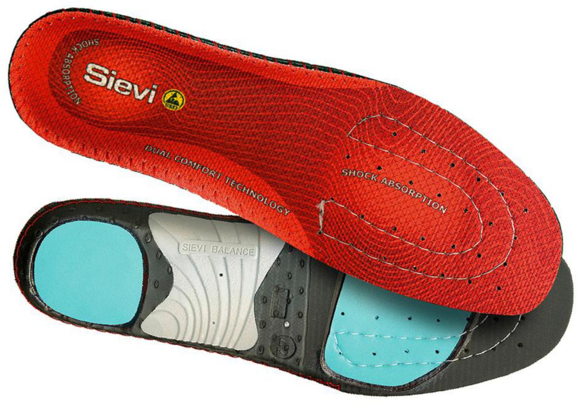 Inläggssula Sievi Dual Comfort Plus 99530 Neutralt fotvalv - INLÄGGSSULA SIEVI 99530 NEUTRA DUAL COMFORT PLUS RÖD STL 40