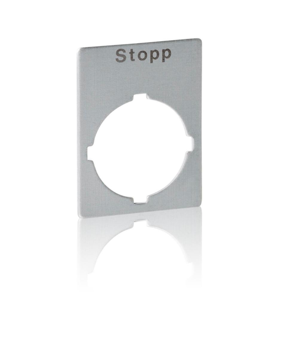Skylt silvergrå aluminium - SKYLT STOPP 