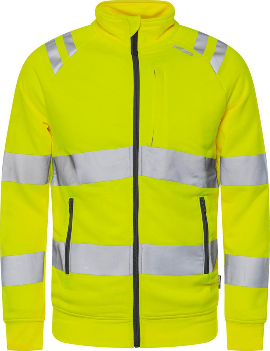 Tröja Fristads 7863 GPSW Green - TRÖJA FR 7863 GPSW GREEN HELZIP VARSEL KL3 GUL L